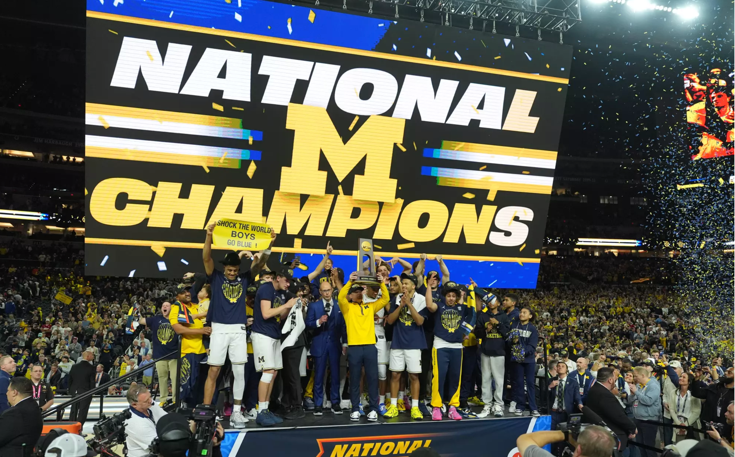 Michigan holds off UConn, wins second NCAA basketball title
